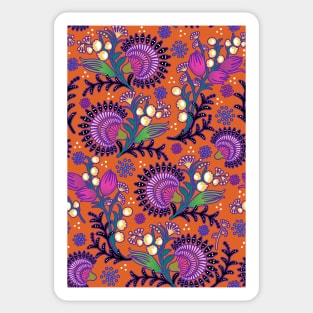 Bright Maximalist Folk Art Sticker